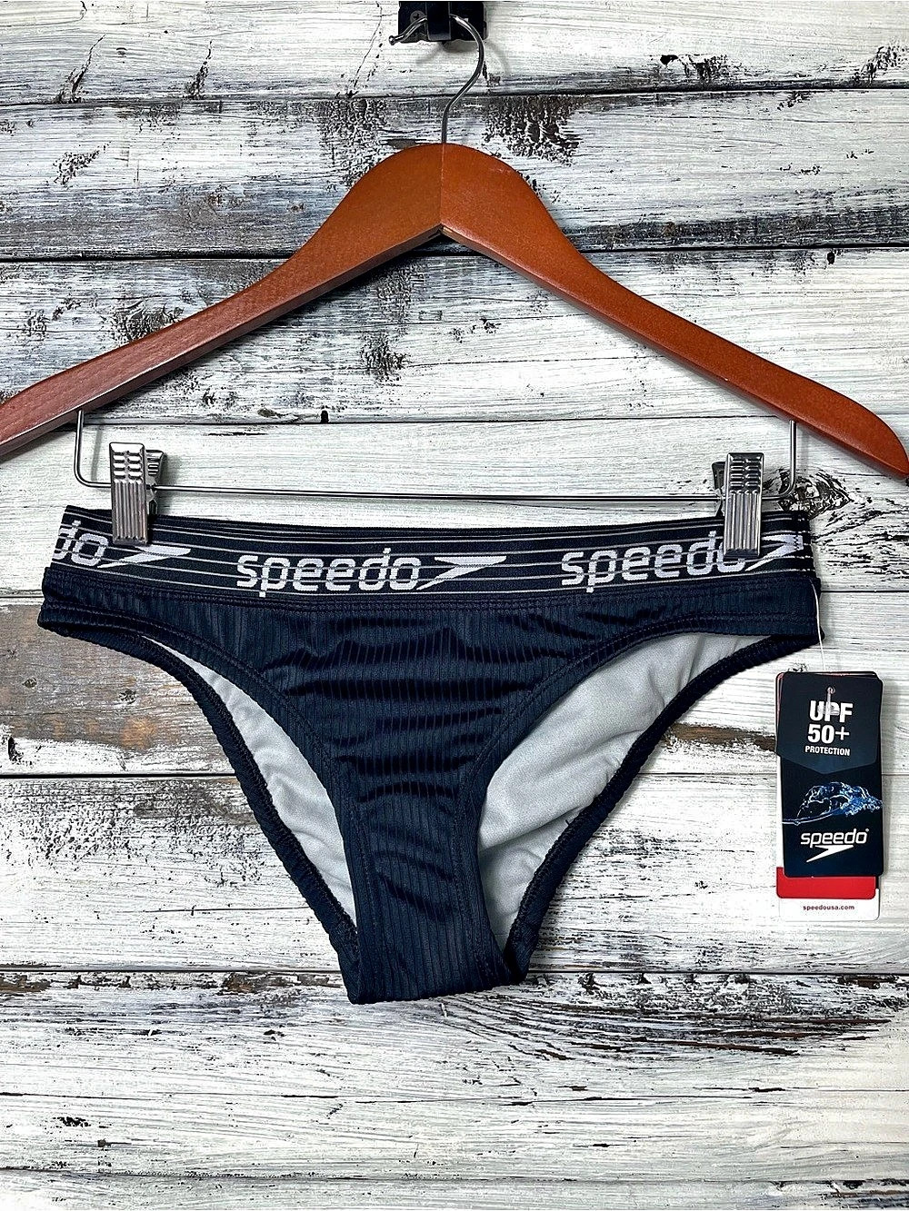 Speedo Hipster Bikini Bottom Black Size Small